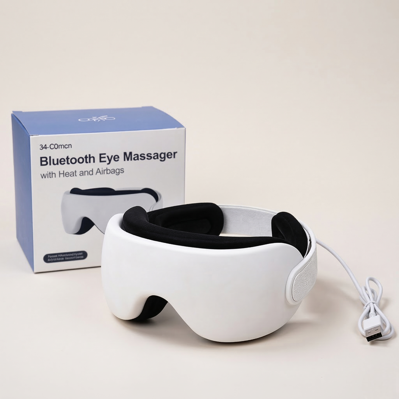 Heated Eye Massager Mask with Bluetooth - Eye Strain & Sleep Relief