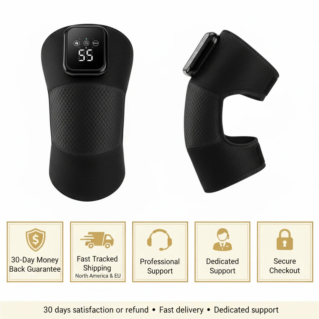 Heated Knee Massager with Vibration & Hot Compression - Arthritis Relief