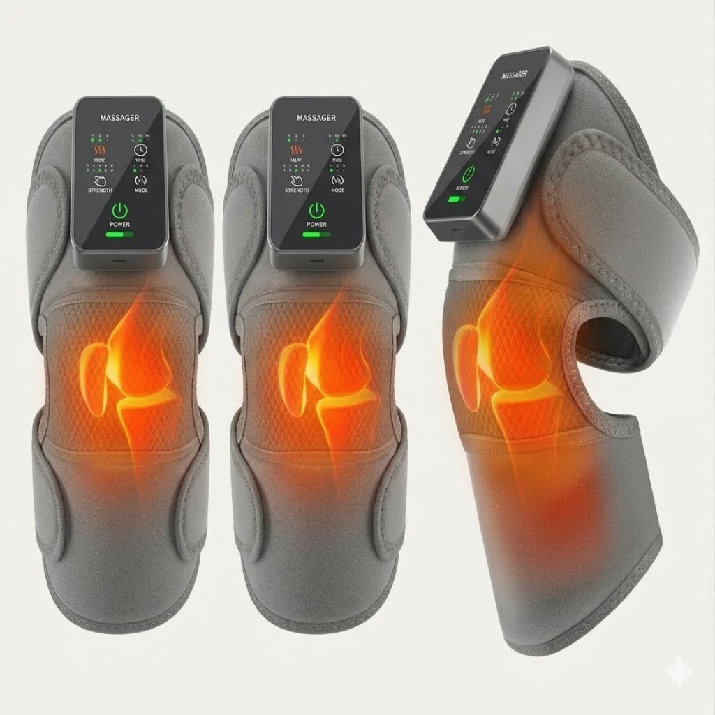 Heated Knee Massager with Vibration & Hot Compression - Arthritis Relief